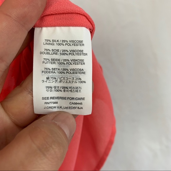 J. Crew Pink Textured Long Sleeve V-Neck Blouse - Picture 11 of 11